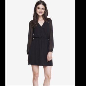 Express Wrap-Front Long-Sleeve Dress